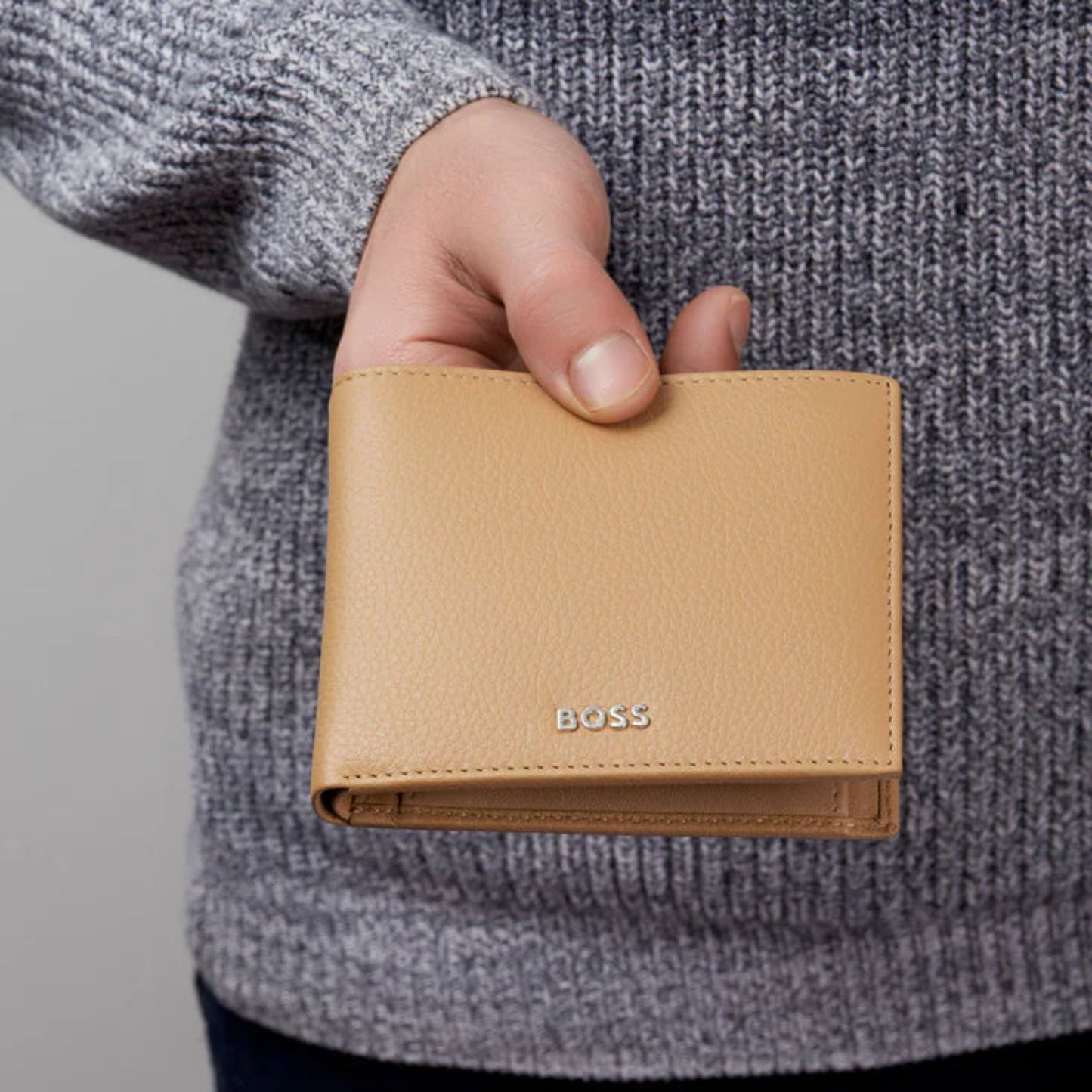 BOSS Classic Grained Coin Wallet
