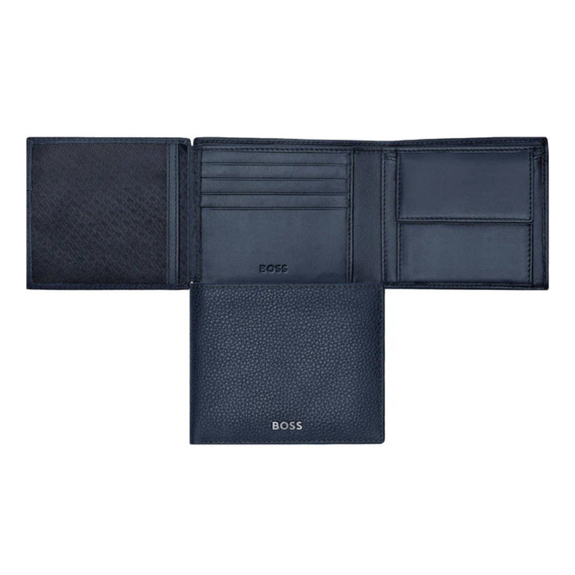 HUGO BOSS Classic Grained Money Wallet with flap Navy HLN416N