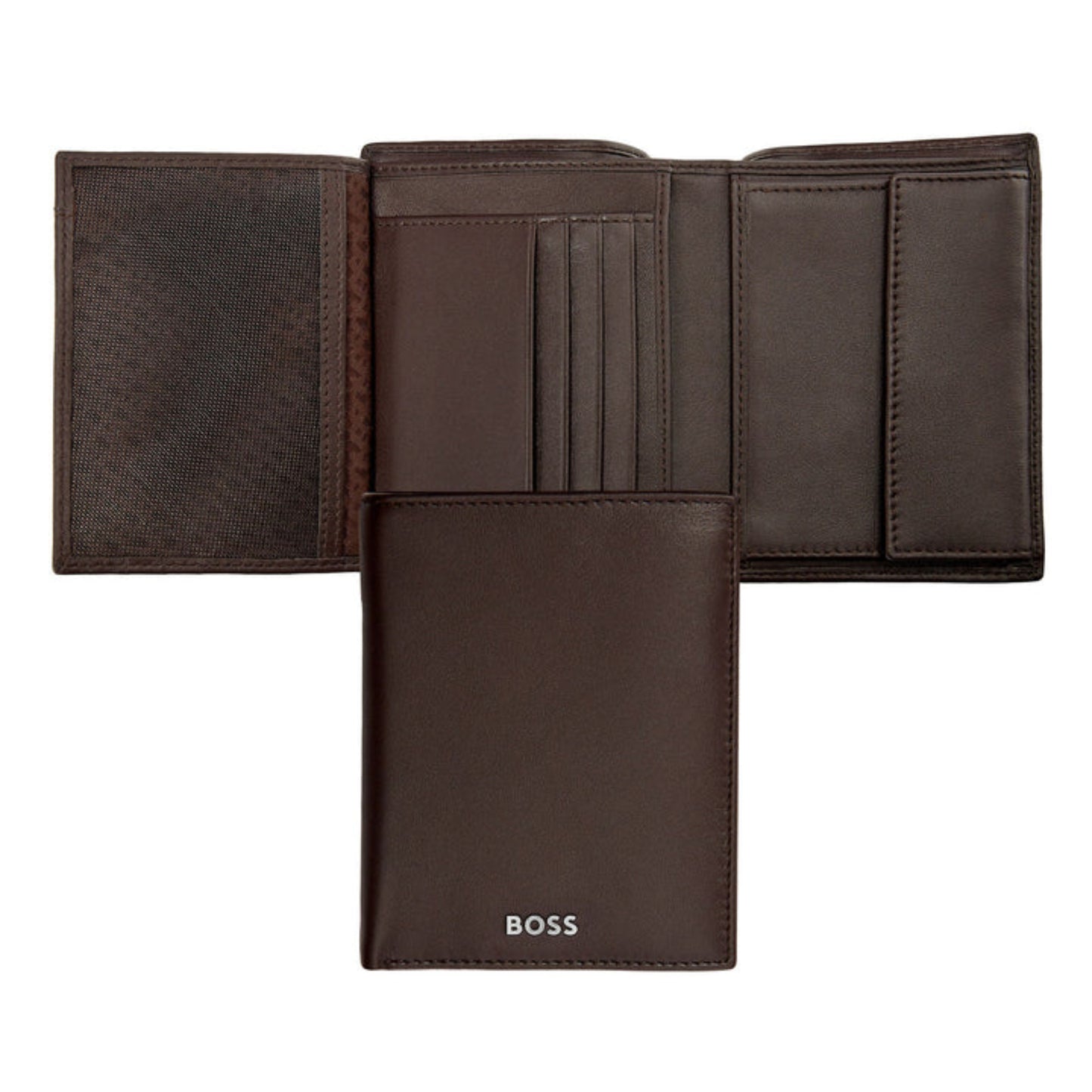 HUGO BOSS Classic Smooth Money Wallet Vertical Flap Brown HLO403Y