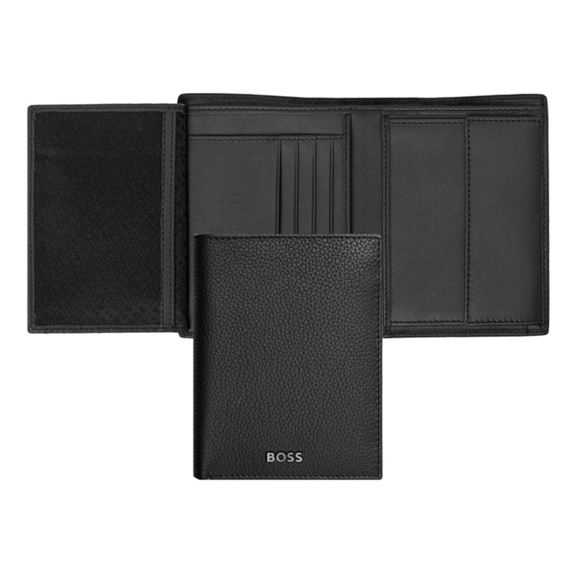 HUGO BOSS Classic Grained Money Wallet with vertical flap Black HLO416A