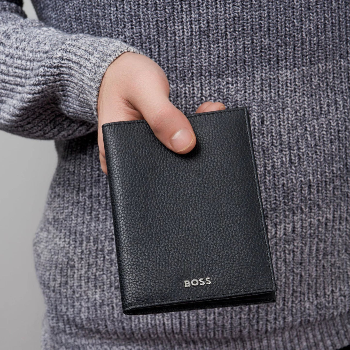 BOSS Classic Grained Money Wallet (vertical flap)