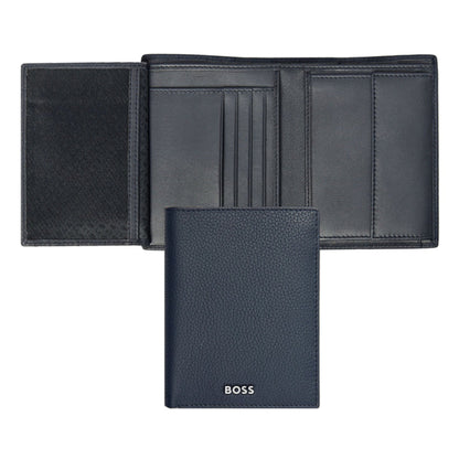 HUGO BOSS Classic Grained Money Wallet with vertical flap Navy HLO416N