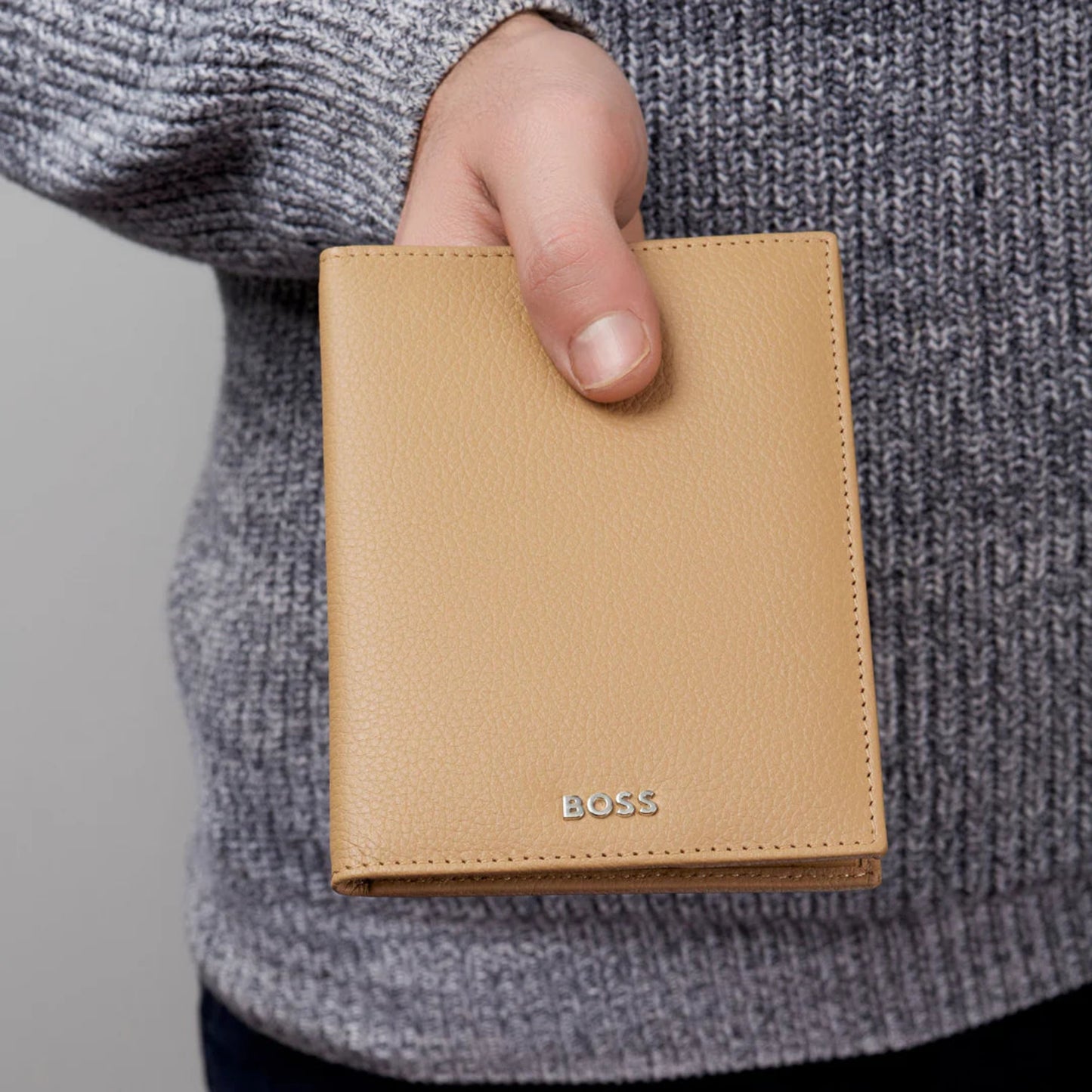 BOSS Classic Grained Money Wallet (vertical flap)