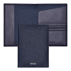 BOSS Classic Grained Passport Holder HLP416 (Navy)