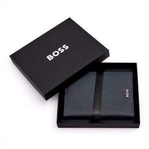 BOSS Classic Grained Passport Holder HLP416 (Navy)