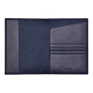 BOSS Classic Grained Passport Holder HLP416 (Navy)