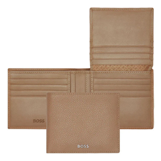 HUGO BOSS Classic Grained Wallet with flap Camel HLY416X