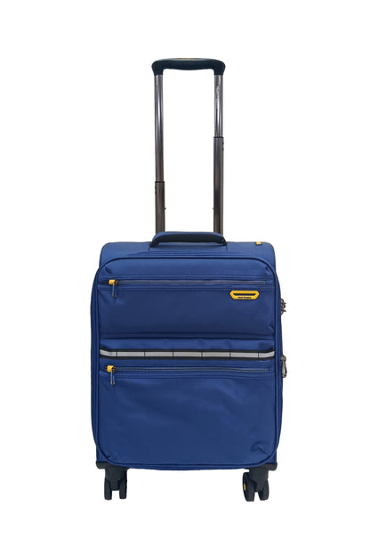 Hush Puppies 69-3149 Montreal Pop lightweight blue 20 inch cabin size carry-on luggage suitcase 