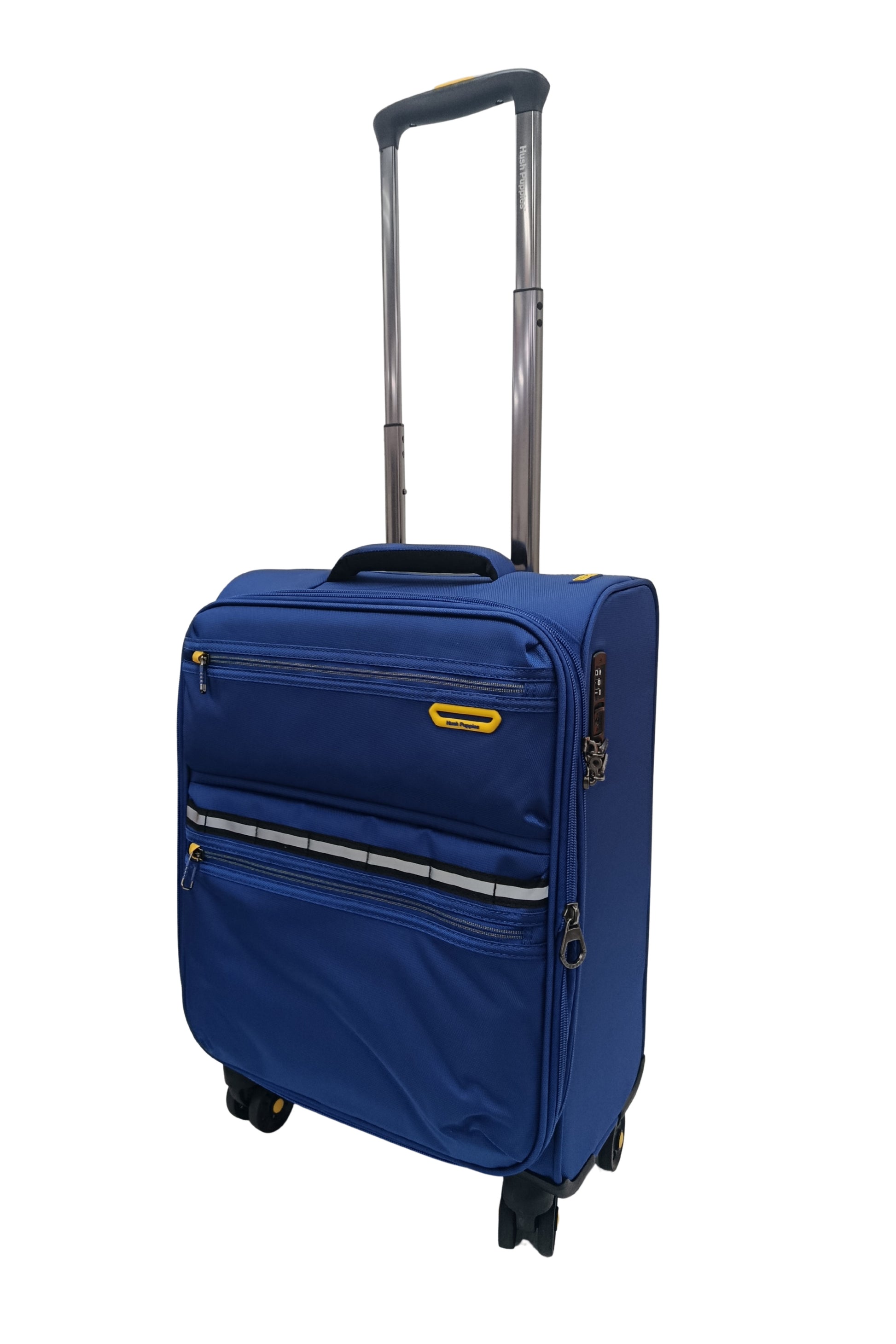 Hush Puppies 69-3149 Montreal Pop lightweight blue 20 inch cabin size carry-on luggage suitcase 