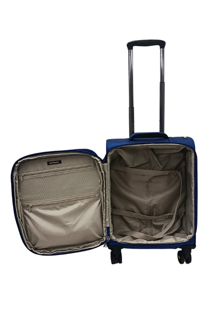 Hush Puppies 69-3149 Montreal Pop lightweight blue 20 inch cabin size carry-on luggage suitcase 