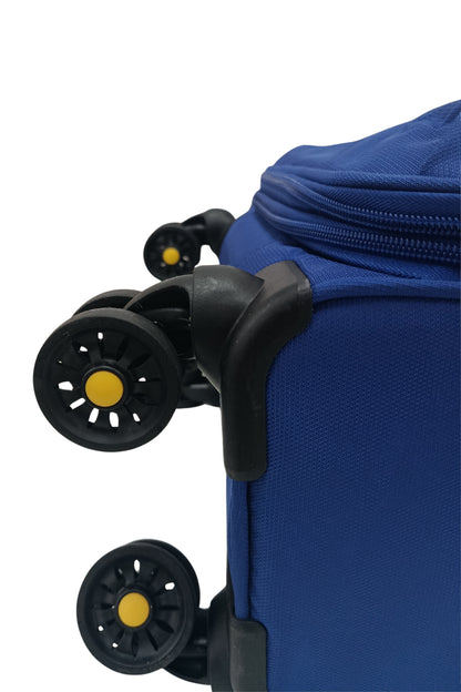 Hush Puppies 69-3149 Montreal Pop lightweight blue 20 inch cabin size carry-on luggage suitcase 