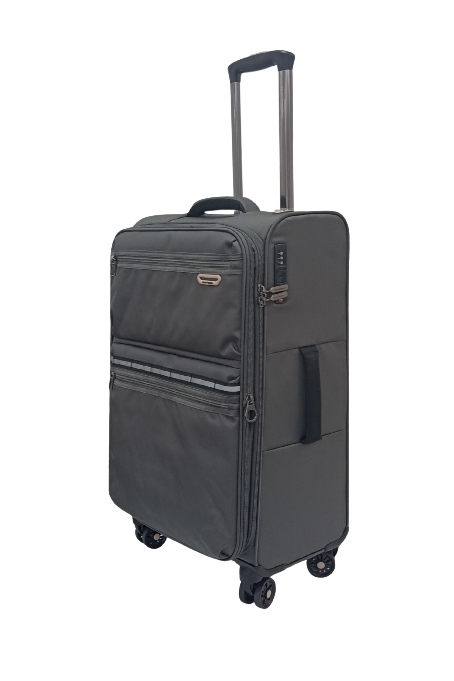 Hush Puppies 69-3149 Montreal Pop lightweight grey 24 inch checked in luggage suitcase