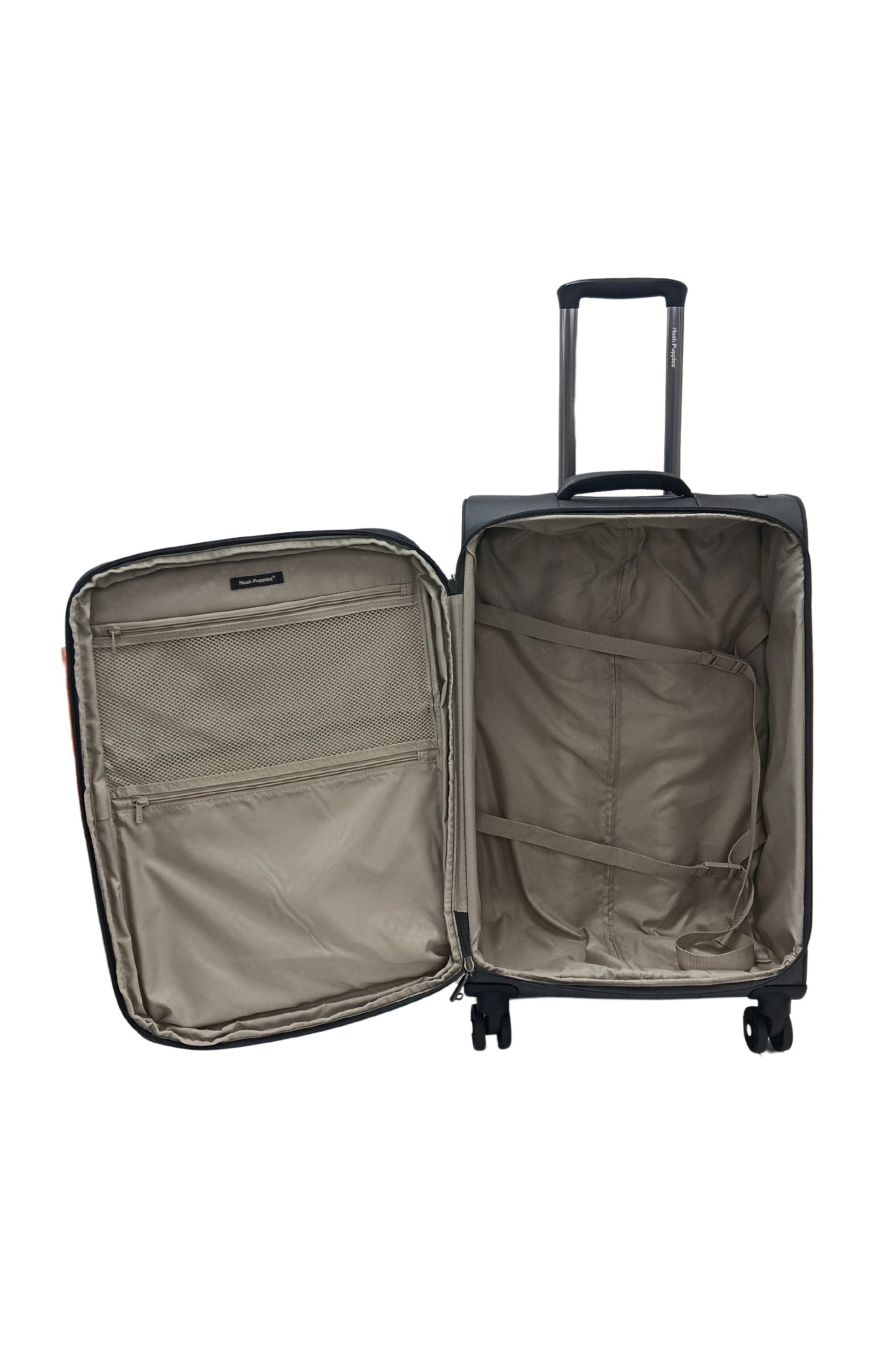 Hush Puppies 69-3149 Montreal Pop lightweight grey 24 inch checked in luggage suitcase