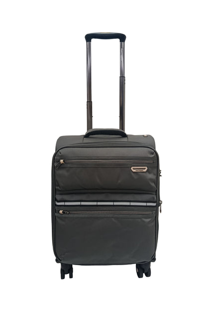 Hush Puppies 69-3149 Montreal Pop lightweight grey cabin size carry-on luggage suitcase 