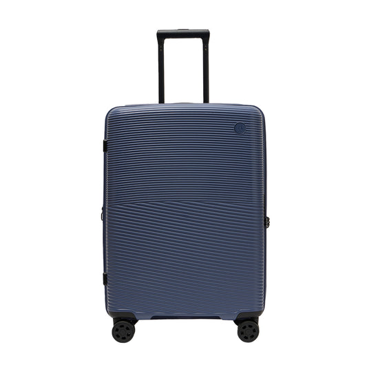 Hush Puppies blue 24 inch check in suitcase, model 69-4036 hardcase luggage
