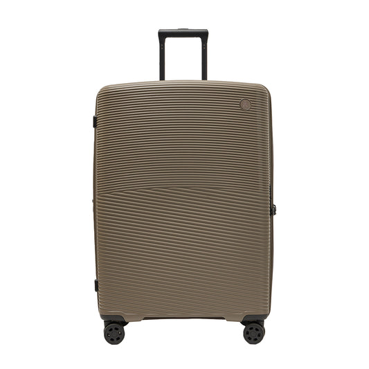 Hush Puppies pearly gold 28 inch checked in suitcase, model 69-4036 hardcase luggage