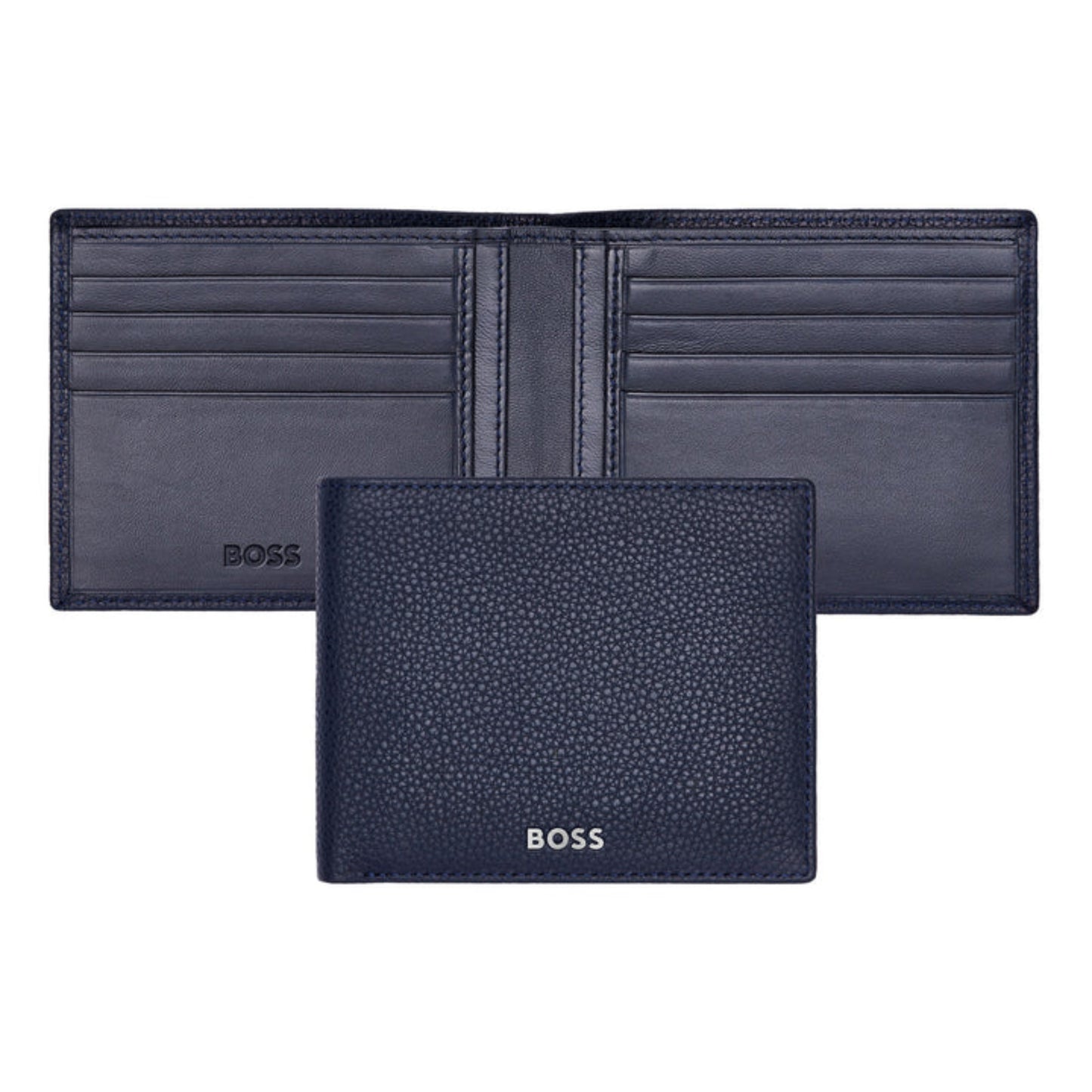 BOSS Ballpoint Pen, Keyring & Wallet Gift Set (Navy)