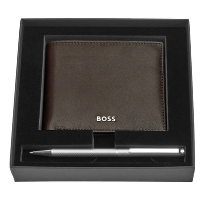 BOSS Ballpoint Pen & Classic Smooth Wallet Gift Set