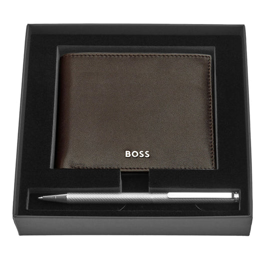 BOSS Ballpoint Pen & Classic Smooth Wallet Gift Set
