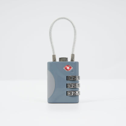 Verage TSA 3 Dial Cable Combination Lock VG5136 Nardo Grey