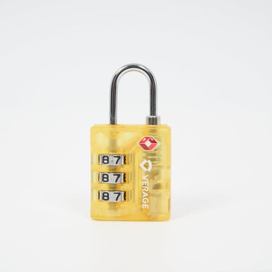 Verage TSA 3 Dial Combination Lock VG5137 Clear Yellow